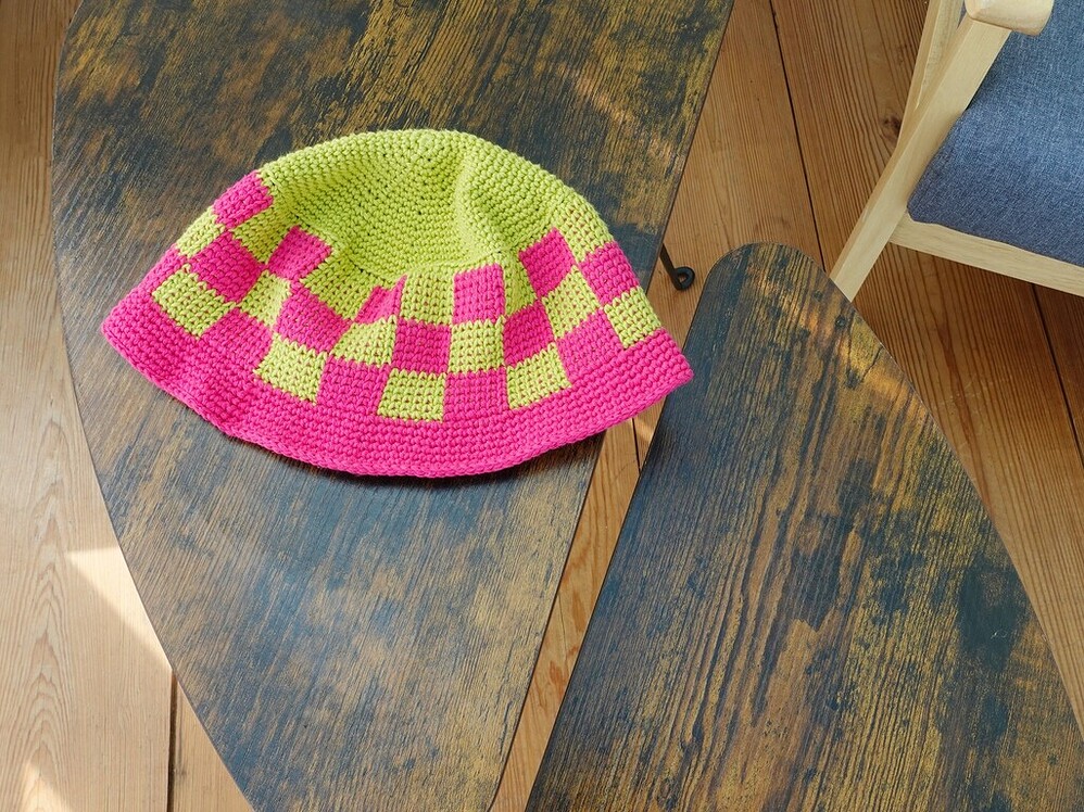 DOUBLE TESTER CALL The 'Knit/Crochet Checkered Bucket Hat'! - Testing
