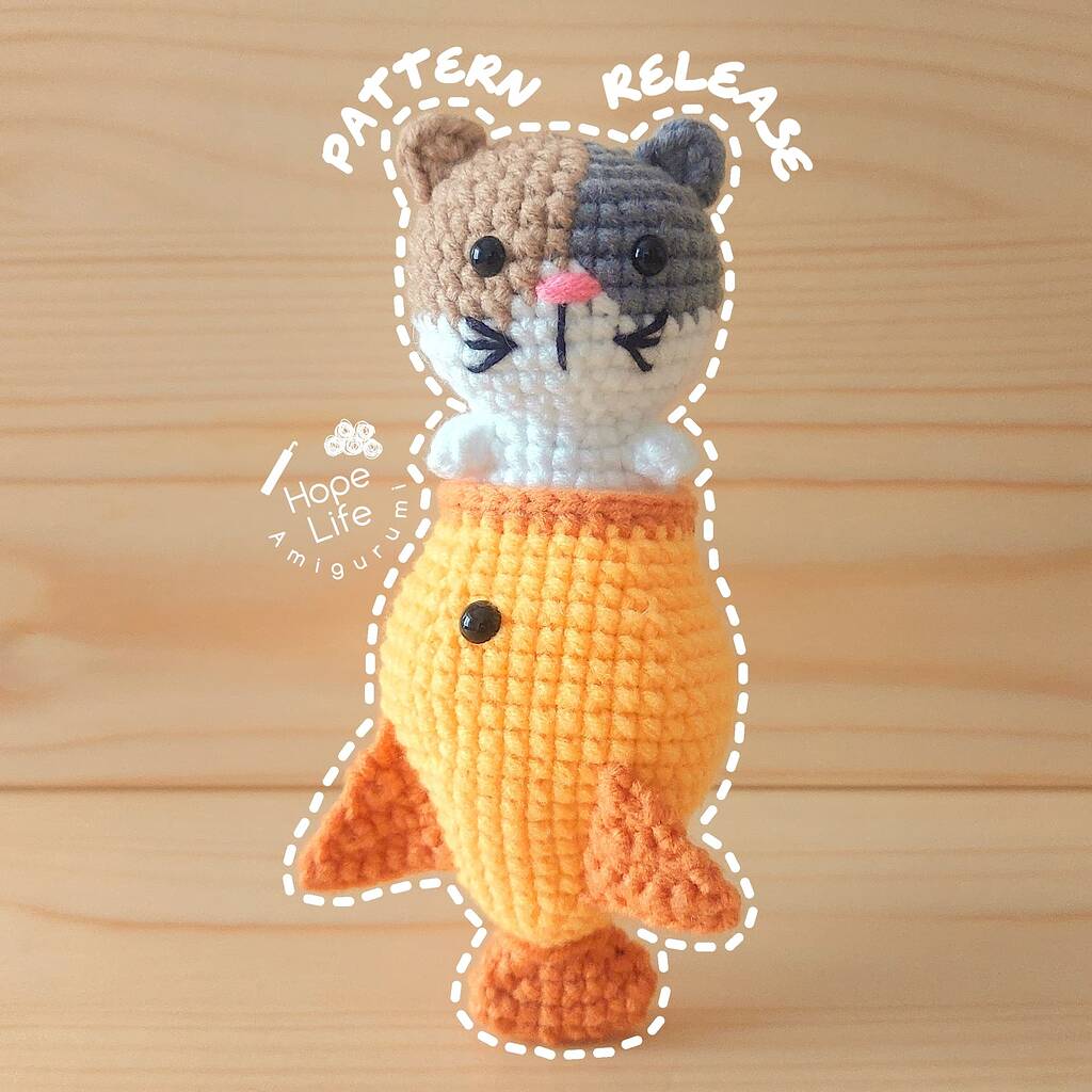 Fish eats Cat Pattern Release Crochet 🧶 Ribblr community