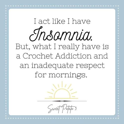 Insomnia or crochet