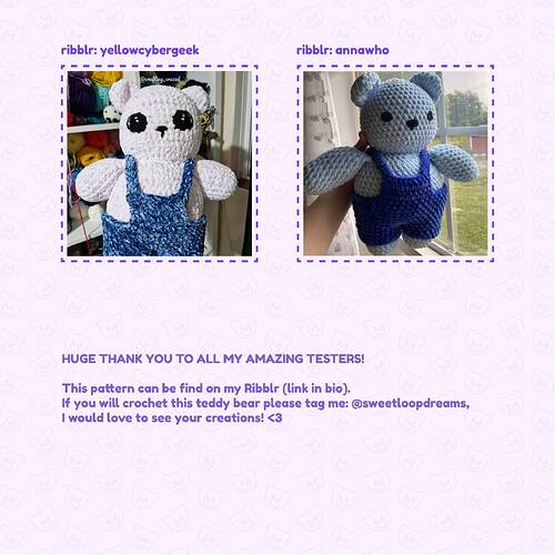 Teddy bear in overalls (3)
