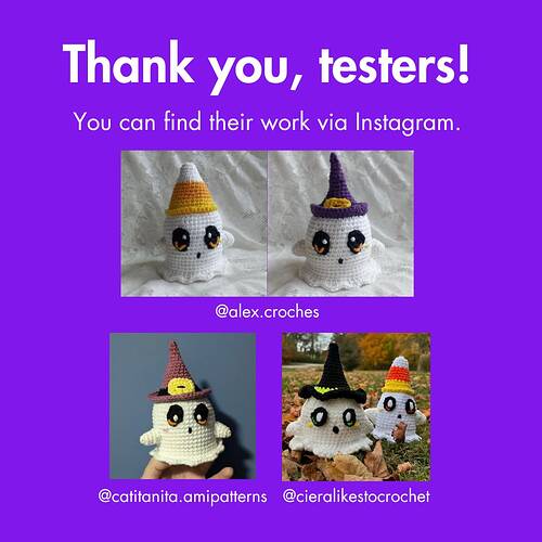 2-In-1 Halloween Ghosts Amigurumi Pattern_ Tester Appreciation 1