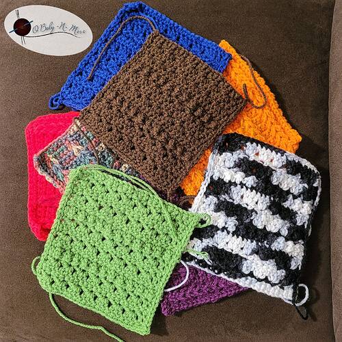 8 crochet squares