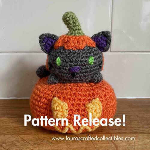 Cat In A Pumpkin Amigurumi Pattern Release