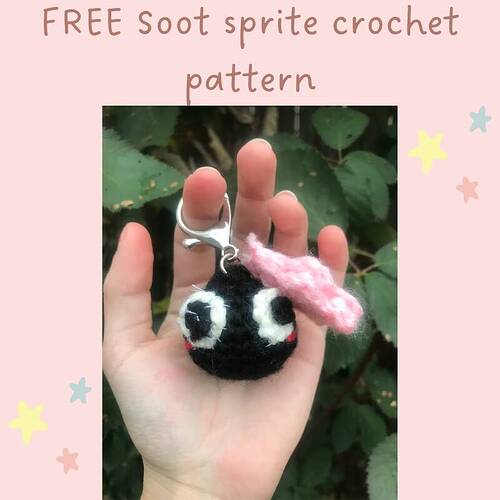 FREE Soot sprite crochet pattern thingie