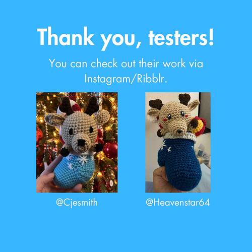 Reindeer In A Stocking Amigurumi Pattern_ Tester Appreciation 1