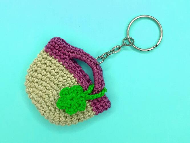 TinyToteKeychainMagenta