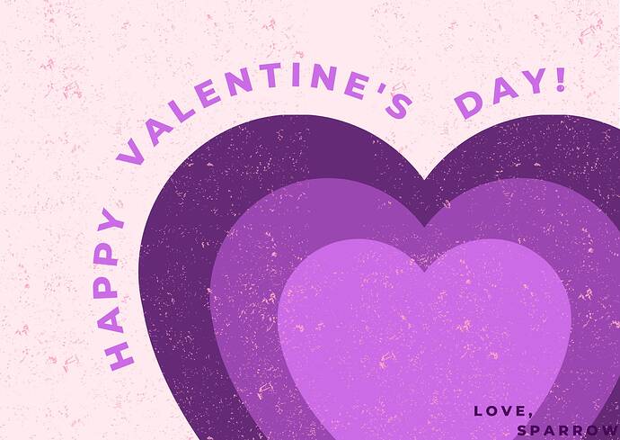 Pink Modern Love Heart Happy Valentine’s Day Card