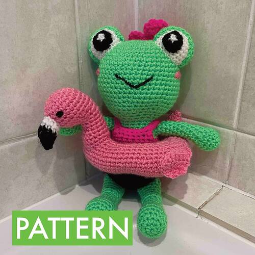 Fia The Pool Frog (Pattern Message)