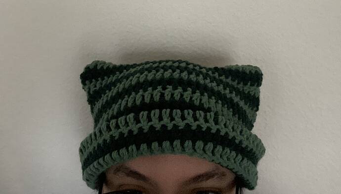 LUCKYBUNNY Cat Ear Beanie - Cute Crochet Knit Winter Hat