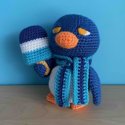 Frozen Treat Penguin (Raspberry Blue)