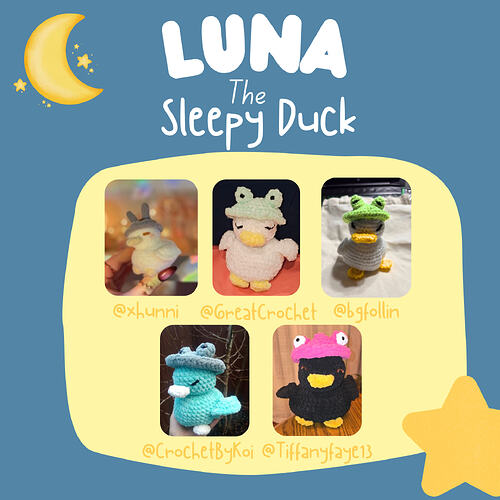 Luna the sleepy Duck