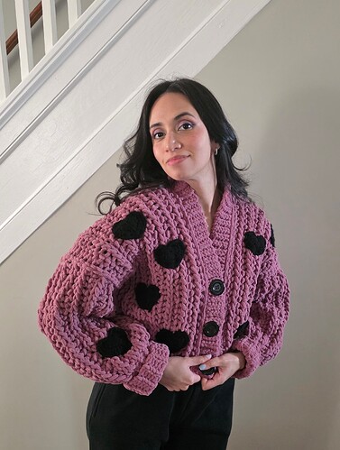 chunky knit crop cardigan
