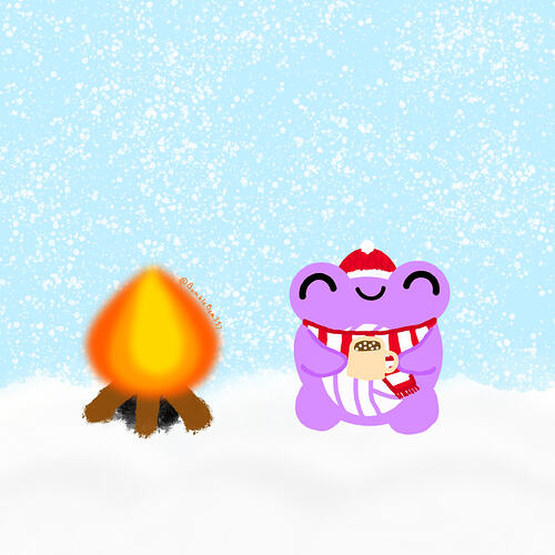 Ribbot_In_The_Winter_Snow