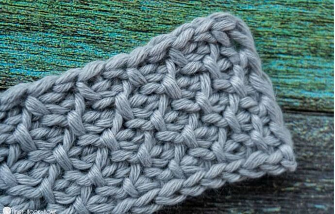 Tunisian Honeycomb Crochet Stitch Tutorial 2