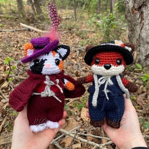 Calico Cat Bard and Tailor Fox - 14