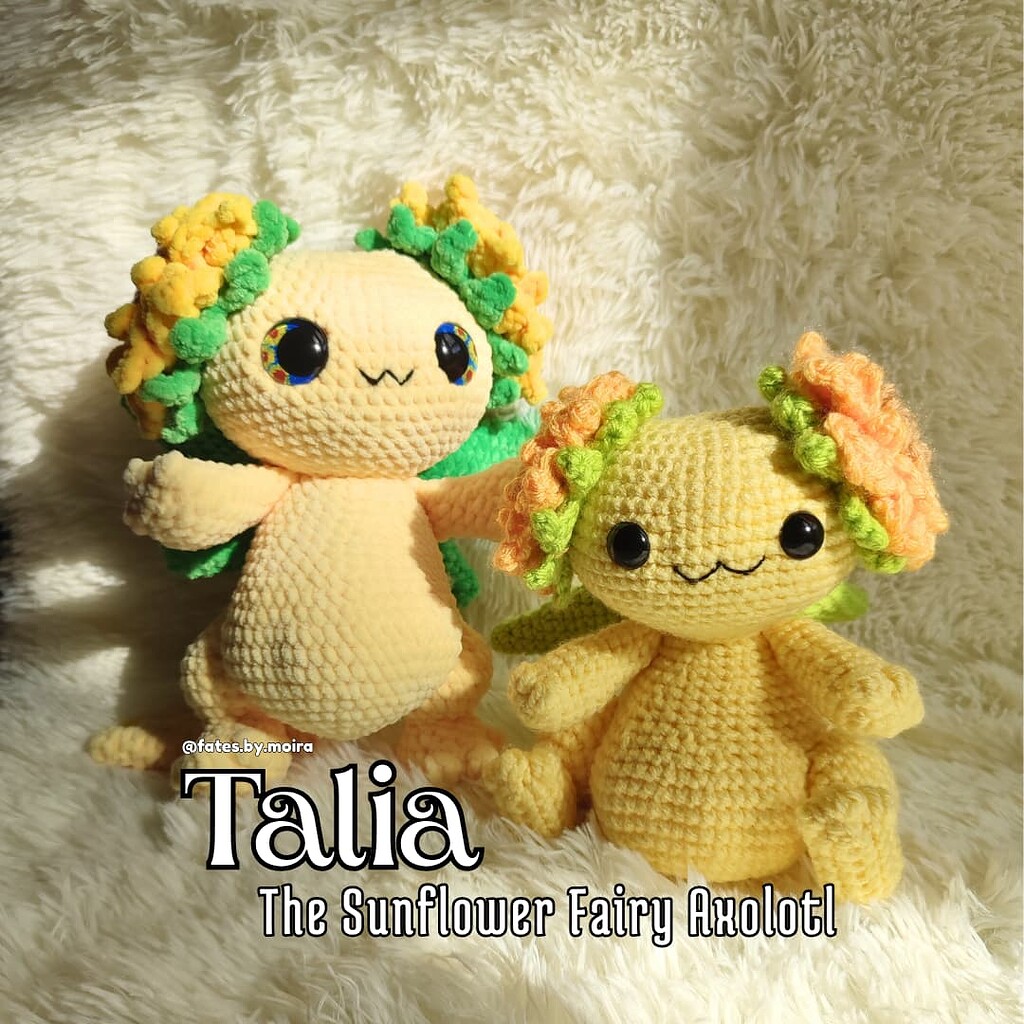 Talia Sunflower Fairy Axolotl Pattern Release+ Tester Appreciation ...