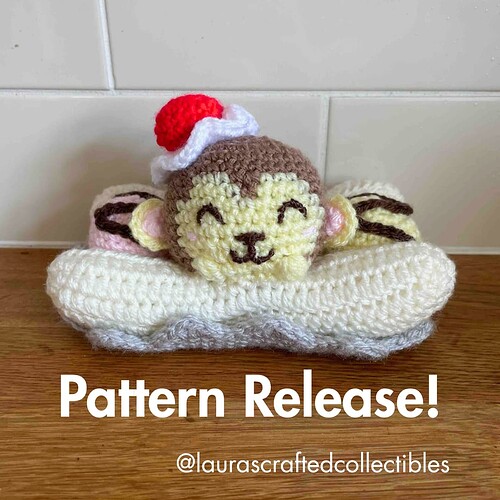 Benny The Banana Split Monkey Amigurumi Pattern Release