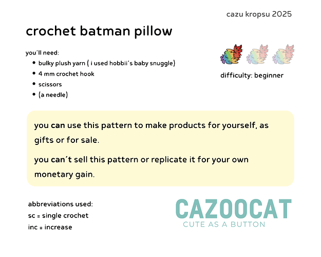 batman pillow details
