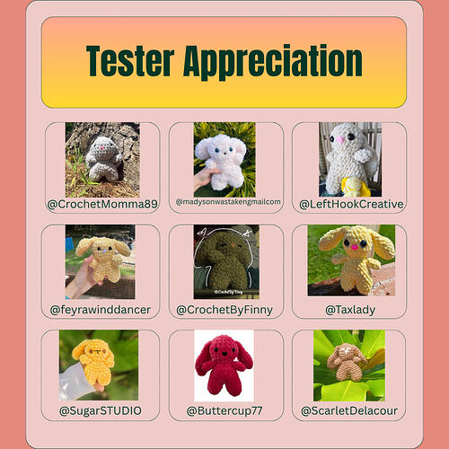 Buttercup the Bunny Tester Appreciation