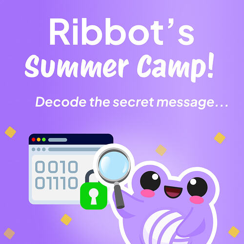 Ribbot's summer camp - commpost - decode the secret