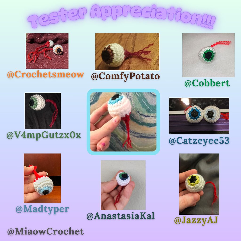 Eyeball Crochet Pattern Release and Tester Appreciation! - Crochet 🧶 ...