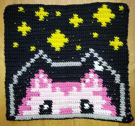 Catstronaut tapestry