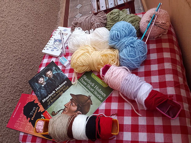 "There’s nothing better than practicing my lovely hobbies outdoors on my balcony! It gives me so much joy and good vibes. What makes you happy? 🌿🍃✨🤍"
