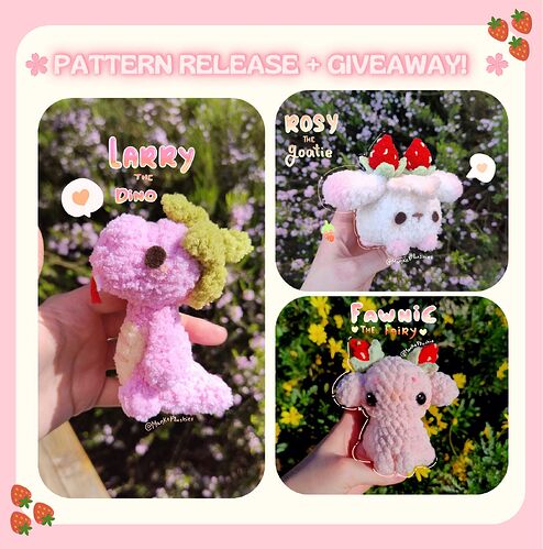 Pattern release and giveaway strawberries