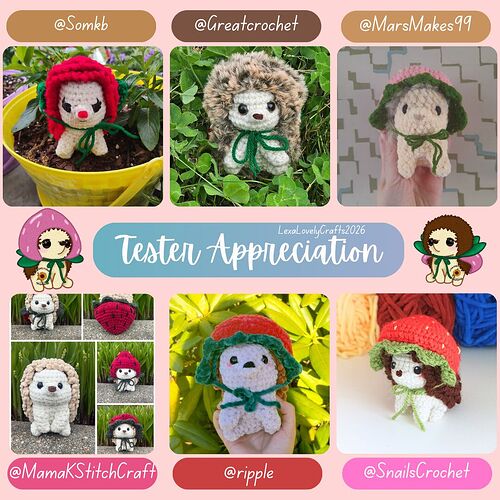 Tester Appreciation - Strawberry Hedgehog