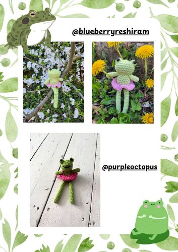 Green and White Watercolor Illustrated Frog Page Border (1)