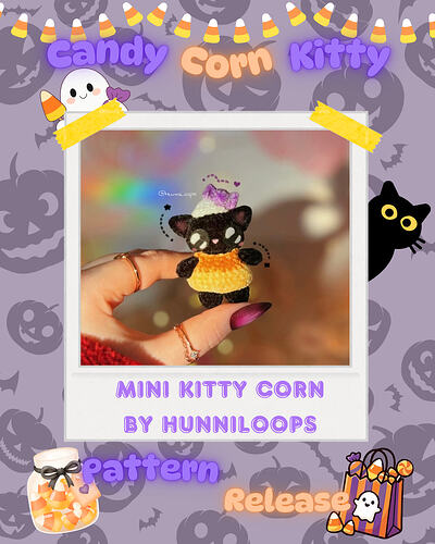 Candy corn kitty pattern release