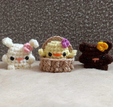 3-in-1 Flower animals in Baskets
