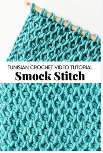 smock stitch tunisian crochet - Google Search