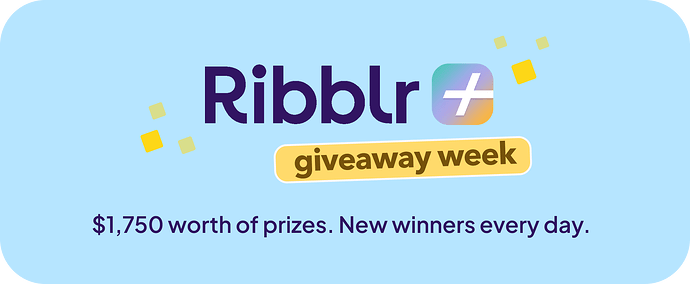 Ribblr+ Giveaway Week