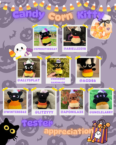 Candy corn kitty tester appreciation 1