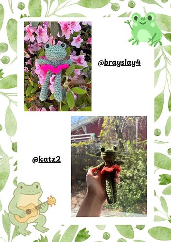 Green and White Watercolor Illustrated Frog Page Border