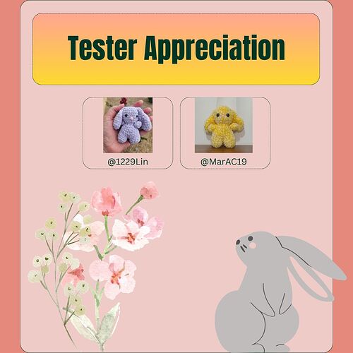 Page 2 - Buttercup the Bunny Tester Appreciation