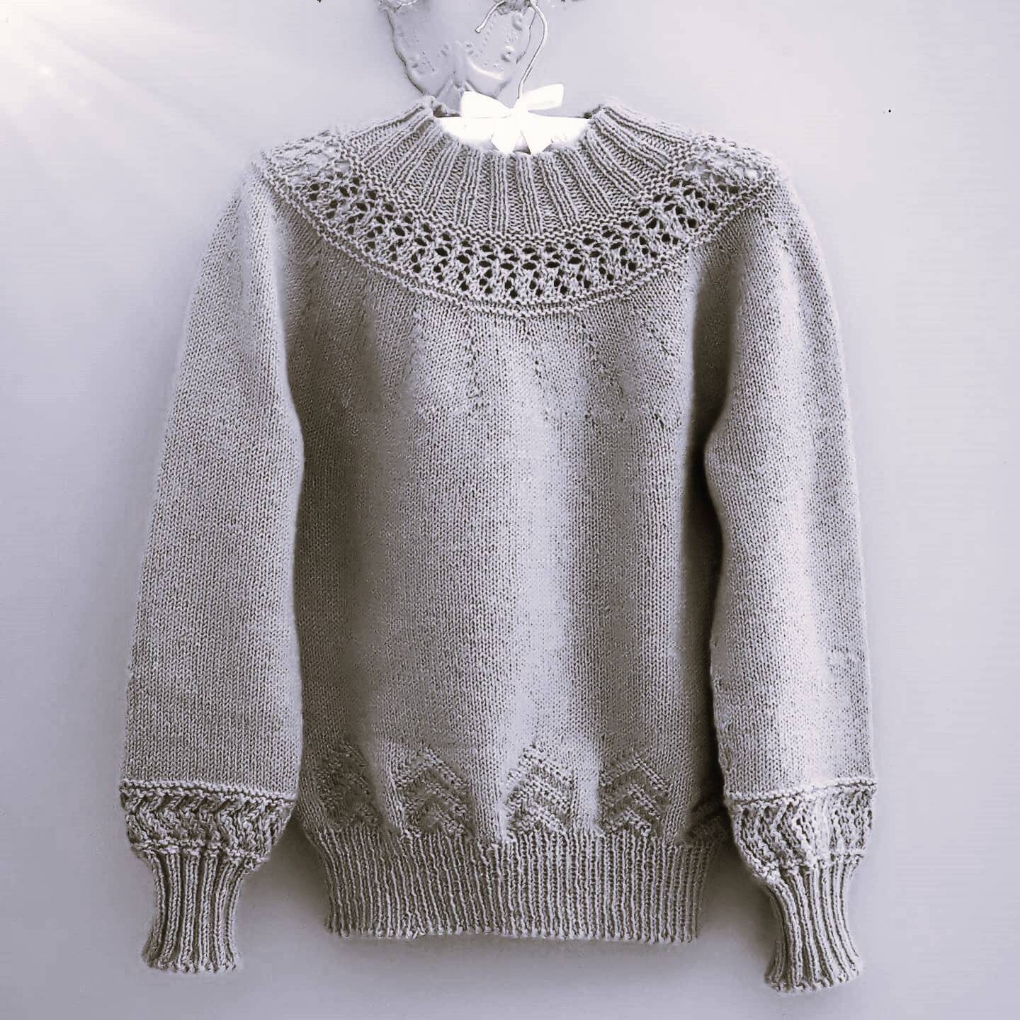 Lace yoke sweater sale