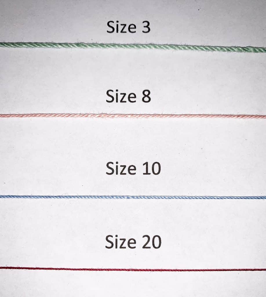 What are the sizes of crochet thread? Check out our size guide.