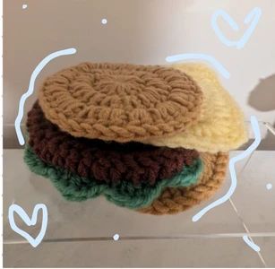 Cheese burger coaster set