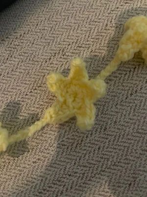 Crochet star garland