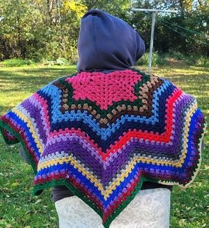 5 pointed granny star Shawl