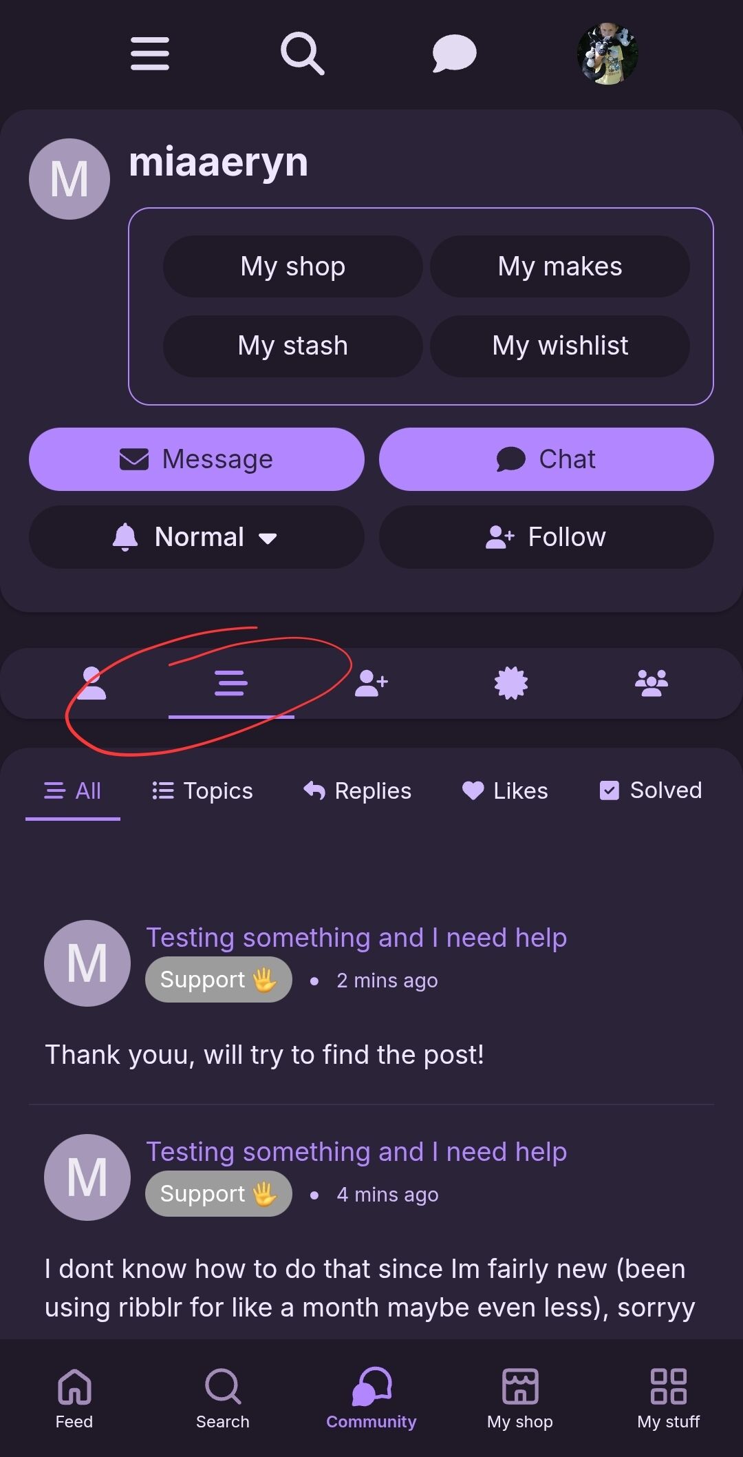 Testing something and I need help - Support 🖐️ - Ribblr community