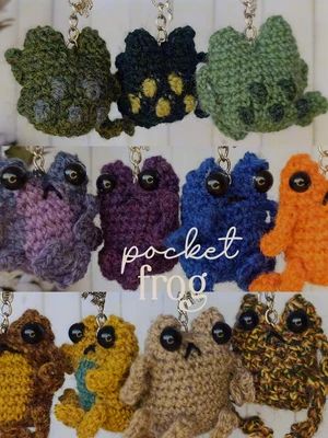 Pocket frog keychain