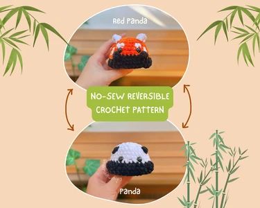 No-Sew Reversible Red Panda/Panda Crochet Pattern